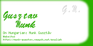 gusztav munk business card