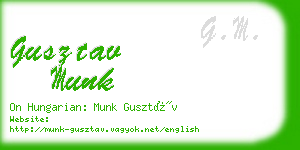 gusztav munk business card